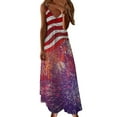 thumbnail image 5 of OAVQHLG3B Womens Dresses Sun Dresses Women Summer Casual 4th of July Outfits American flag s Summer Casual Beach Sleeveless Suspenders Printing Dress, 5 of 5