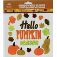 thumbnail image 2 of Serafina Home Fall Gel Window Clings: Hello Fall Pumpkins Sunflowers Scarecrow Leaves Thanksgiving Decorations for Home Office Windows Mirrors and More, 2 of 5