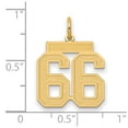 thumbnail image 4 of Finest Gold 14K Yellow Gold Medium Satin Number 66 Charm, 4 of 6
