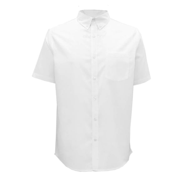 Camisa George Talla G Manga Corta Lisa Blanca