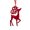 E, variant on Doghiosgha Red Flocked Christmas Ornament with Gold Decorations for Xmas Tree Wreath Holiday Decor, D