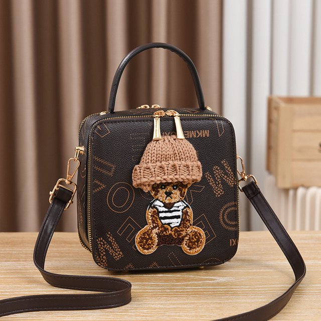 Bolso de verano 2024 nuevo para mujer, bolso de mano estampado de alta calidad, bolso cruzado de hombro para mujer, exquisito bolso cuadrado pequeño para mujer