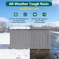 thumbnail image 3 of NIAIZEK Outdoor Lockable 100 Gallon Resin Deck Box, Gray, 3 of 7