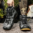 thumbnail image 3 of XIMIN Men's Snow Boots Water Resistant Camouflage Non-slip Winter Shoes Waterproof Hiking Boots with Fuzzy Lined Warm High Top Boots Outdoor Mid Trekking Backpacking Mountaineering Shoes, 3 of 6