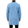 thumbnail image 5 of TRUNZI Men's Button Down Fleece Coats Long Sleeves Open Front Crewneck Casual Warm Fall Winter Jackets with Side Pockets,Light Blue,Size 3XL, 5 of 7