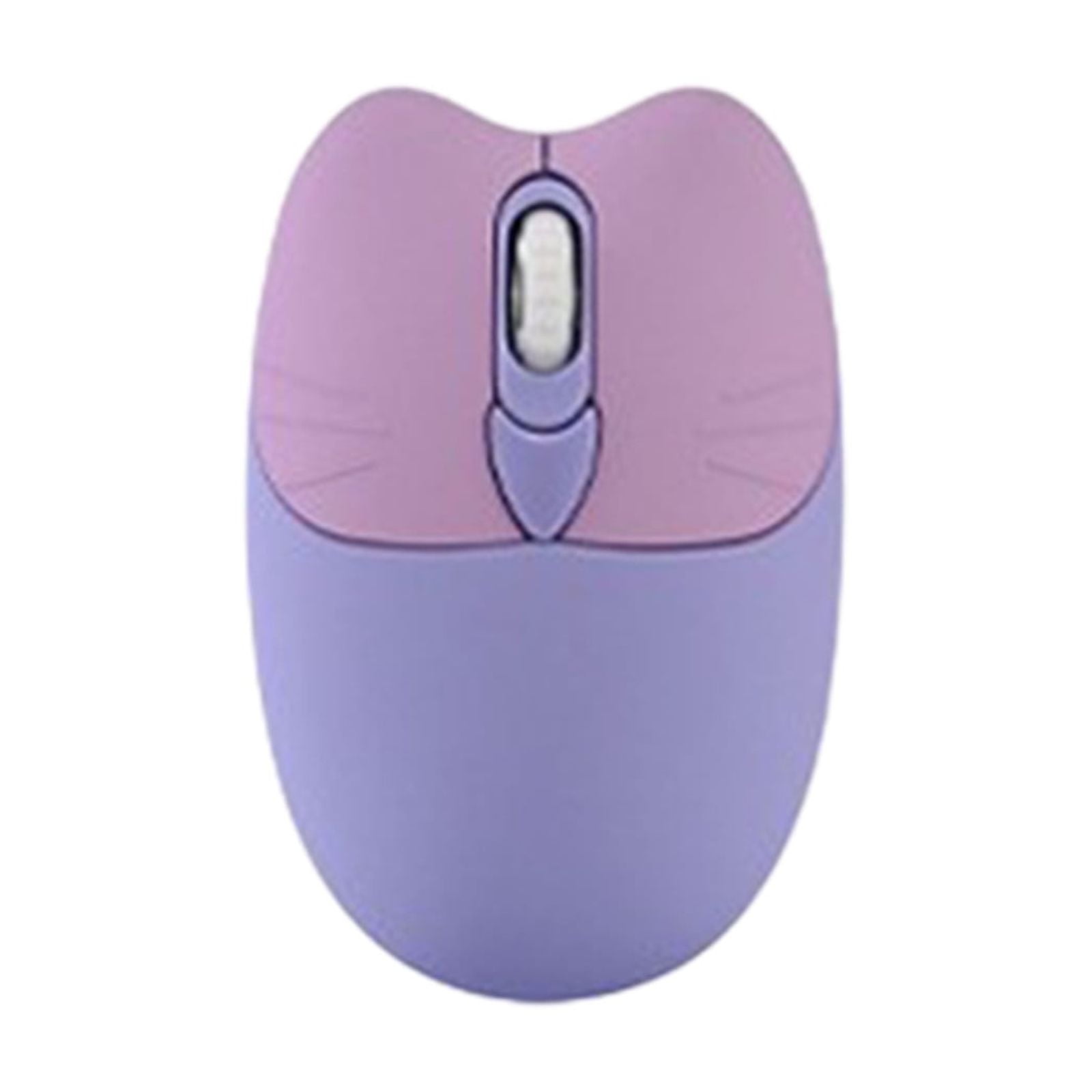 Retro Wireless Keyboard and Mouse Combo, Purple Round Keycaps, Silent Keys, 2.4G, Power Saving, for PC Laptop, Plug & Play, Batteries Included