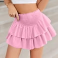 thumbnail image 3 of Jupe à Franges Taille Haute pour Femmes, Mini-Jupe Fluide, Jupe Chaude Extensible, Jupe Plissée Doublée, Jupe Courte Décontractée en Herbe pour la Plage, 3 of 7