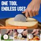 thumbnail image 5 of Cortador de pizza KitchenStar - Cuchillo rebanador de acero inoxidable 304 con hoja súper afilada, mecanismo de eje antivibración, mango ergonómico antideslizante y cubierta protectora, apto para lava, 5 of 7