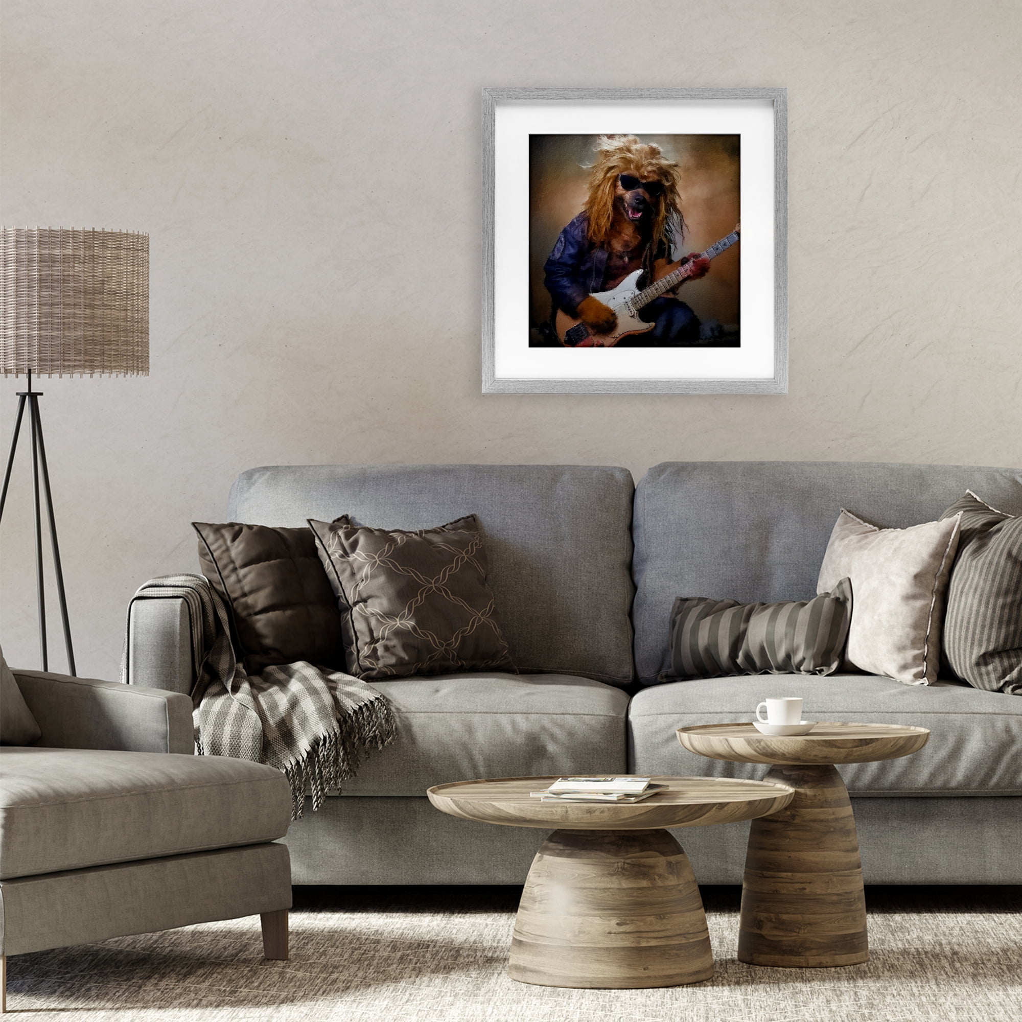 Musician Canine Clark Gray Framed Print Under Glass, design by Sean Parnell