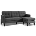 thumbnail image 4 of Magic Union Convertible Sectional Couch Sofa with Chaise, L-Shaped Sofa, Grey, 4 of 6