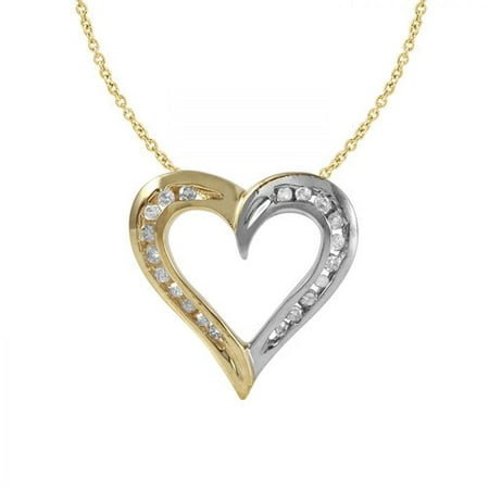 Foreli 0.22CTW Diamond 10K Two tone Gold Necklace MSRP$2050.00