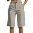 thumbnail image 2 of IYYVV Women's Golf Shorts with Pockets, High Waisted Summer Wide Leg Business Work Office Casual Dressy Pants with Pockets 2026 Gray 2XL, 2 of 6