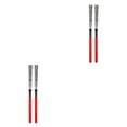 thumbnail image 1 of Langgg Lot de 2 Brosses à Tambour Auxiliaires Musicales pour Débutants Bâton Cajon Fournitures d'Instruments Résistantes à l'Usure Rouge 2Ensemble, 1 of 6