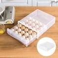 thumbnail image 3 of Portahuevos para refrigerador 60 Grid, tipo cajonera Caja de almacenamiento de huevos Contenedor de almacenamiento de huevos frescos de plástico Estuc 1 cuadrícula de nivel 30 BLESIY Recipientes de almacenamiento de huevos, 3 of 8