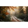 thumbnail image 2 of Croce, Vincent 32x20 Gold Ornate Wood Framed with Double Matting Museum Art Print Titled - Frosty Fall, 2 of 4