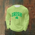 thumbnail image 5 of St.Patrick's Day Hawaiian Shirt for Men Irish Printed Casual Long Sleeve Crewneck Casual Shirt with Holiday Funny Print, Trendy Loose Fit Blouse, 5 of 5