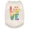 Love Paw Ombre Dog T-Shirt, Off-White, S