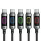 thumbnail image 2 of ACEFAST C21-03 1.2m USB C to USB C Cable 60W Charging Data Transfer Braided Cord with Colorful Light, 2 of 5