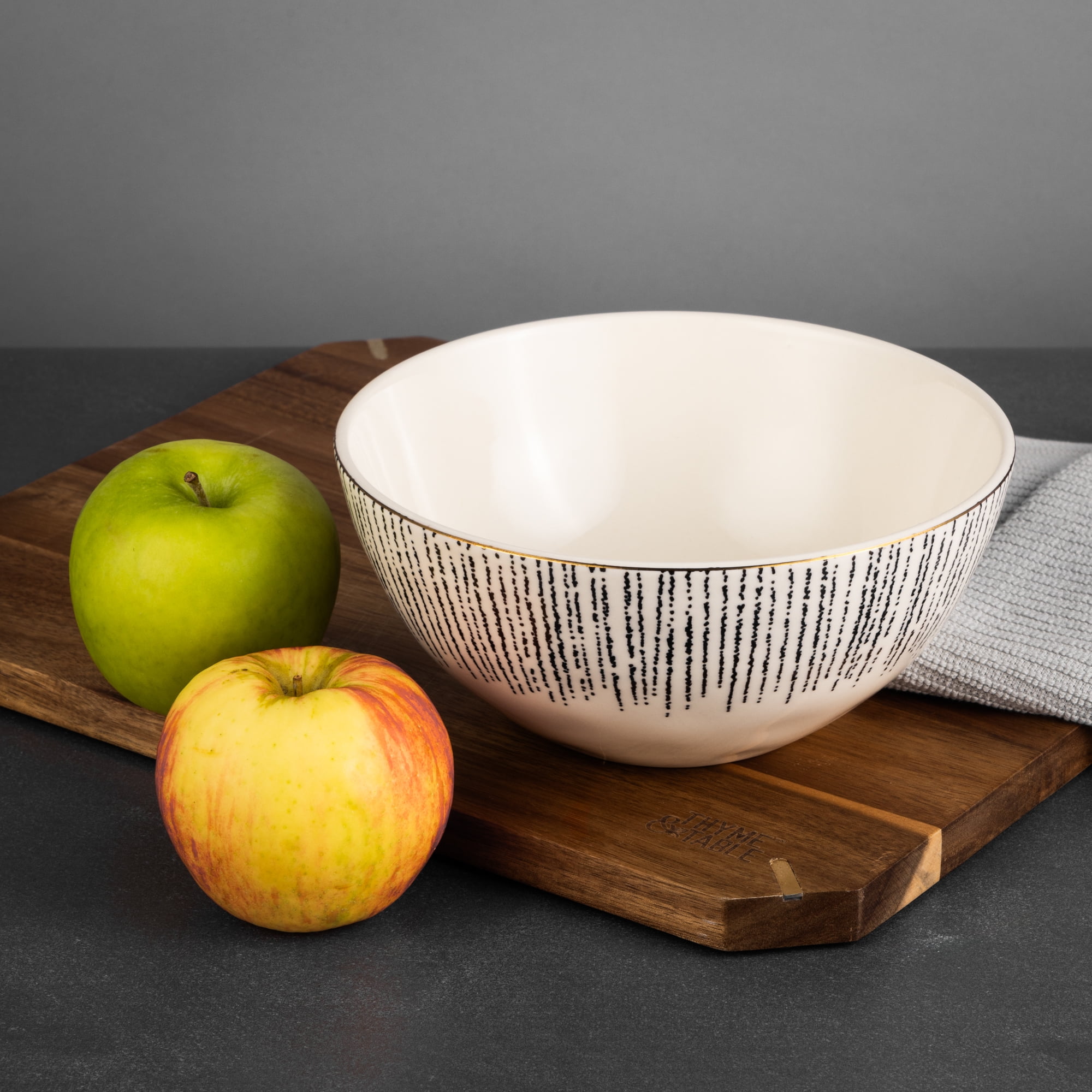 Thyme & Table Stoneware Large Bowl, Riley Collection