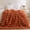 Burnt Orange, variant on Plush Furry Throw Blanket 50x60, Soft 3D Bubble Grid Texture, Rainbow | Plush Furry Checkered Blanket for Bed Sofa Chair Office, Washable Decorative Shaggy Aesthetic Throw for Kids Girls Adults