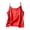 Red, variant on off White Tank Tops for Women Satin Loose Fit Sleeveless Crew Neck Camisole Tops S