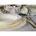 thumbnail image 6 of " OCCASIONS " 120 Plates Pack,(60 Guests) Vintage Wedding Party Disposable Plastic Plates Set -60 x 10'' Dinner + 60 x 7.5'' Salad / Dessert (Verona Plain Ivory), 6 of 8