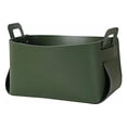 thumbnail image 1 of Cesta de almacenamiento Cateissary organizador plegable de cuero Verde L, 1 of 6