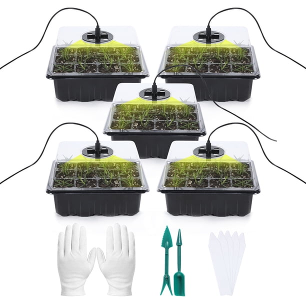 Teissuly 5Pcs Raising Pot With Light, Raising Device With Light Raising Pot Is Suitable For The Cultivation Of Most Plants, Both At Home And Teissuly WER202312131963
