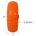thumbnail image 2 of CQSXDA Heavy-Duty Flat free PU foam Tire and Wheel - 4.10/3.50-4", 10" Diameter, 5/8" Axle Bore Hole, 2.2" Offset Hub and Double Sealed Bearings for Hand Trucks Replacement, 2 of 7