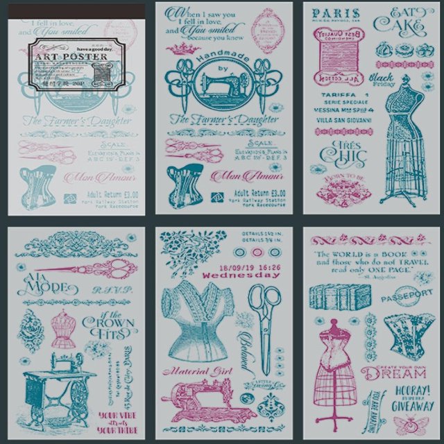 Paper Sticker Book, Art Poster Series, Material Handbook, Collage, Decorative Paper