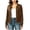 Brown, variant on Womens Light Jackets with Thumb Holes Pockets Long Sleeve Full-zip Bomber Coat Collarless Outwear (2XL, Red)