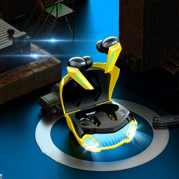 Wireless Earbuds Deep Bass Sound Comfortable Clear Call In-Ear Stereo Headphones Compatible For Gaming Yellow