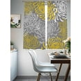 thumbnail image 5 of Sheer Curtains 72 Inches Long, Yellow Gray Floral Light Filtering Window Curtains for Living Room, Farmhouse Retro Abstract Flowers Art Rod Pocket Voile Sheer Curtain Drapes, 52"W x 72"L, 2 Panels, 5 of 8