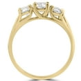 thumbnail image 2 of Pompeii 1ct Three Stone Diamond Engagement Womens Anniversary Ring 14k Yellow Gold, 2 of 4