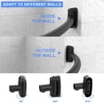 thumbnail image 4 of Curved Curved Shower Curtain Rod 42-74 Inches Adjustable Splicing Design Need To Drill Shower Rods Curved Round Bowed Rust proof, Premium Stainless Steel Shower Curtain Rod for Bathroom, Bathtub, Sta, 4 of 6