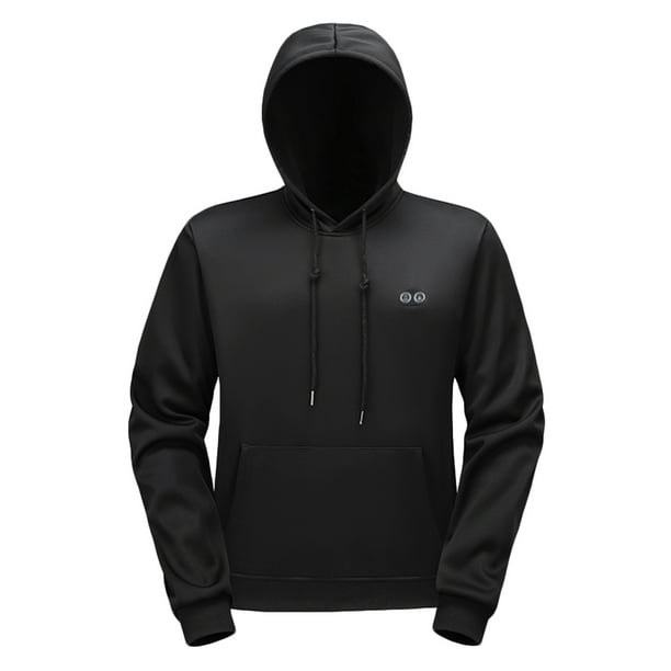 Dolkfu Sudadera con capucha caliente para hombres, sudadera con capucha de 17 zonas de calor, camiseta caliente de invierno para hombres L