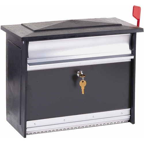 Solar Group Inc MSK0000B Extra-Large Black Mailsafe Lockable Security Mailbox by Wood Textures Inc