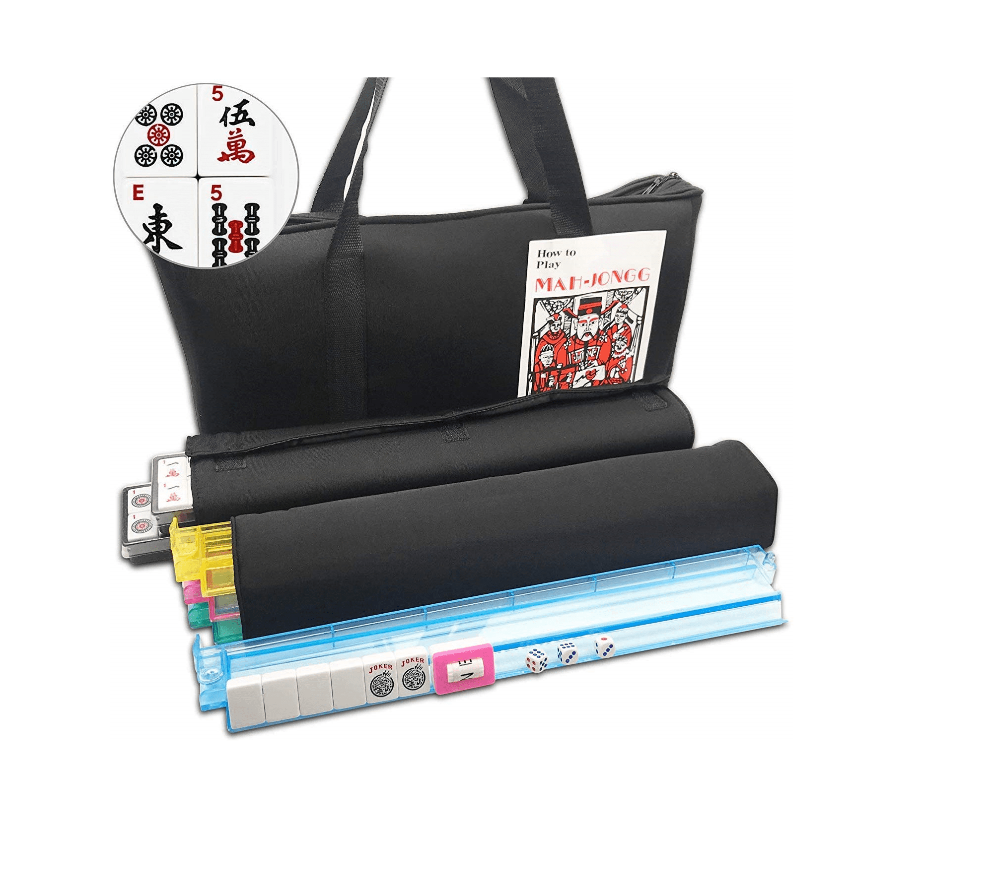 Aerican Ahjong Gae Set,166 Preiu White Tiles,4 All-in-One Color - Foto 4