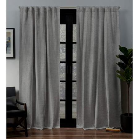 Exclusive Home Lancaster Woven Blackout Hidden Tab Curtain Panel Pair
