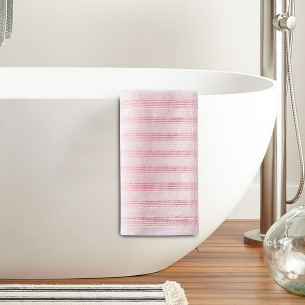 Long Bath Towel Stripe Bath Towel Body Cleansing Bath Wipe Stretch Back Towel