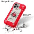 thumbnail image 2 of Compatible with iPhone 13 Pro Case 6.1 Inch with Built-in 360°Rotating Ring Stand, Military Grade Drop Protection Full Body Heavy Duty Case 3 in 1 Protective Cover (Hot Pink), 2 of 13