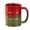 red and green, variant on 12oz Ceramic Coffee Beer Mug with Handle, Microwave & Dishwasher Safe, Home Office Use, Ideal Birthday Holiday Gift