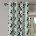 thumbnail image 3 of Ambesonne Cat Grommet Curtain, Ivy Branches Art Kitty Pattern, 50"x60", Sage Green and Dark Blue, 3 of 5