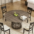 thumbnail image 3 of Finmind 47" Dining Table - Round Wooden Kitchen Table for 4-6 People, Modern Large Room Table, 3 of 6