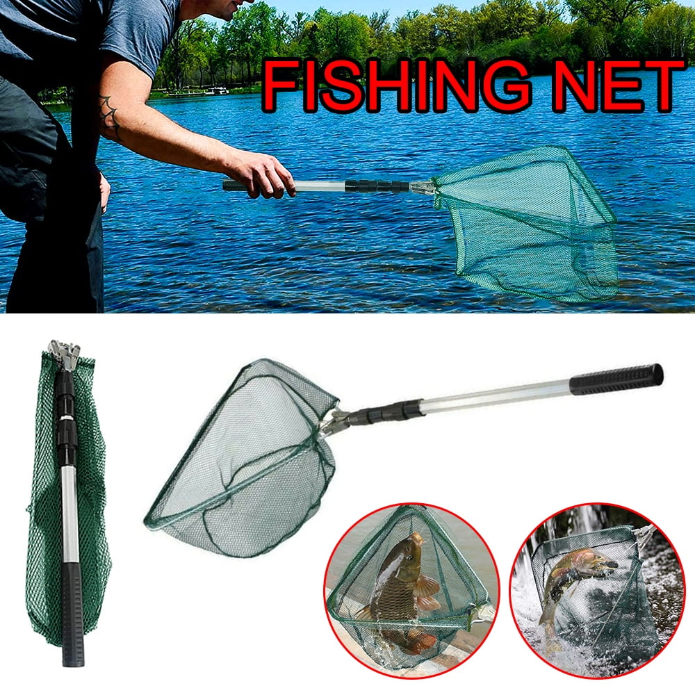 Fishing Landing Net with Telescoping Pole Handle, Fishing net Fish Landing Nets Telescoping Handle