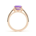 thumbnail image 2 of ANGARA Natural Cushion 2.2 ct Amethyst Celtic Knot Cocktail Ring in 14K Rose Gold for Women (Size-8mm) | February Birthstone, Birthday, Anniversary, Jewelry Gift for Women | Natural Amethyst Ring, 2 of 9