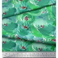 thumbnail image 2 of Soimoi Green polyester Crepe Fabric Flower Watercolor Print Fabric by The Yard 52 Inch Wide, 2 of 3