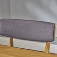 thumbnail image 6 of GDF Studio Aman Mid Century Natural Oak Finished 5 Piece Wood Dining Set with Dark Grey Fabric Chairs, 6 of 7