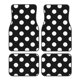 thumbnail image 1 of Balery Black and White Polka Dot Juego de 4 Alfombrillas para Auto, Revestimientos de Caucho Resistente, Diseño Antideslizante, 1 of 7