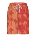 thumbnail image 5 of ZCFZJW Mens Swim Trunks with Compression Liner 2 in 1 Quick Dry Tropical Palm Tree Printed Summer Swimming Shorts Swimwear Bathing Suits with Pockets Red XXL, 5 of 6
